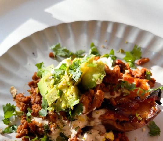 Roasted Sweet Potato Stacks with Chipotle Sauce