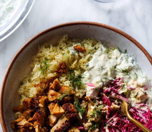 Trader Joe’s Chicken Shawarma with Lemon Rice